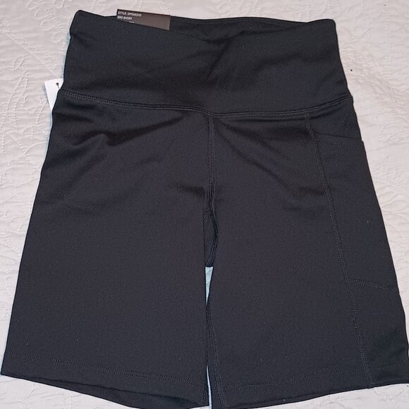 NEW DKNY Women's Pull-on Fitted Silhouette 7" Inseam Bike Shorts Black XS - Picture 8 of 11